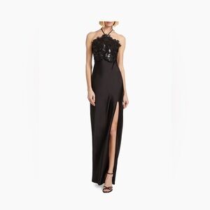 $995 Ramy Brook Mora Floral Satin Gown size 6